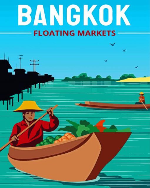 Bangkok Floating Market Paint By Numbers