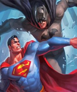 Batman Vs Superman Battle Paint By Numbers