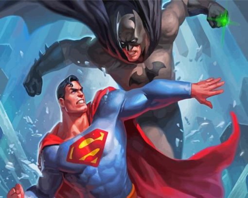 Batman Vs Superman Battle Paint By Numbers