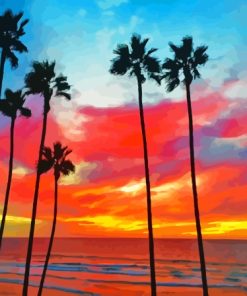 Beach Sundown View Paint By Numbers
