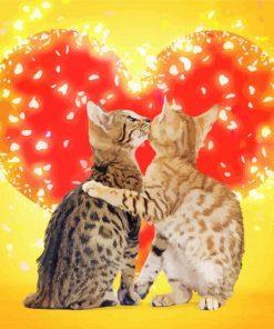 Bengal Cats Kissing Paint By Numbers