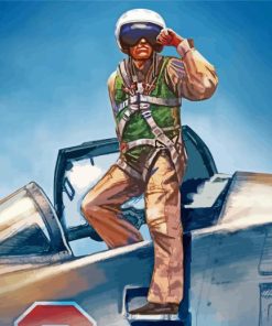 Fighter Pilot Paint By Numbers