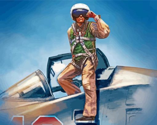 Fighter Pilot Paint By Numbers