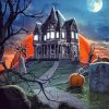 Halloween haunted House Paint By Numbers
