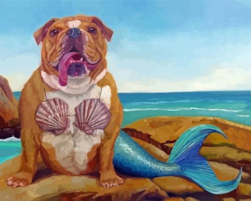 Mermaid Dog Paint By Numbers