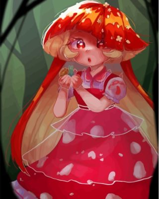 Mushroom Girl Paint By Numbers