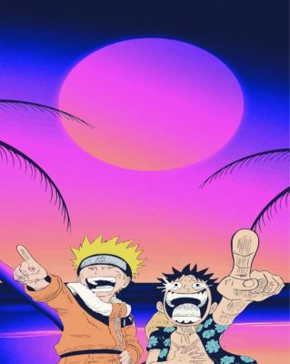 Naruto And Luffy Paint By Numbers