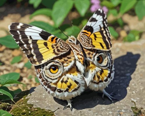 Owl Butterfly Paint By Numbers