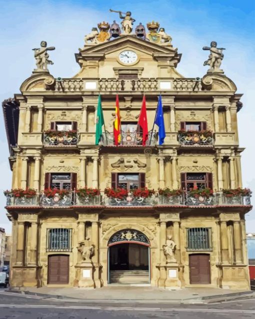 Pamplona Town Hall Paint By Numbers