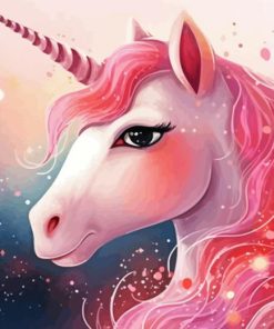 Pink Unicorn Paint By Numbers