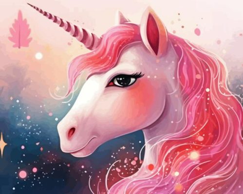 Pink Unicorn Paint By Numbers