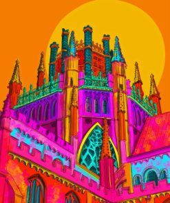 Rainbow Ely Cathedral Paint By Numbers