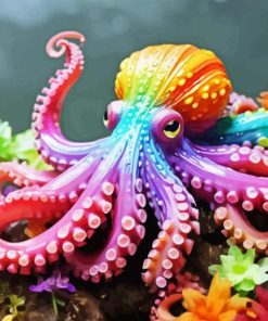Rainbow Octopus Paint By Numbers