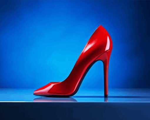Red High Heel Paint By Numbers