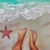 Sea Feet In Sand Paint By Numbers