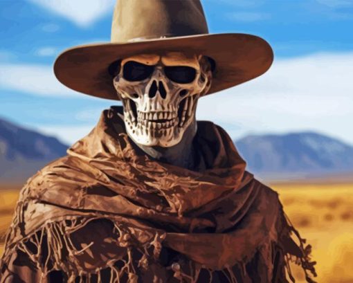 Skeleton Cowboy Paint By Numbers