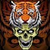 Skull And Tiger Paint By Numbers