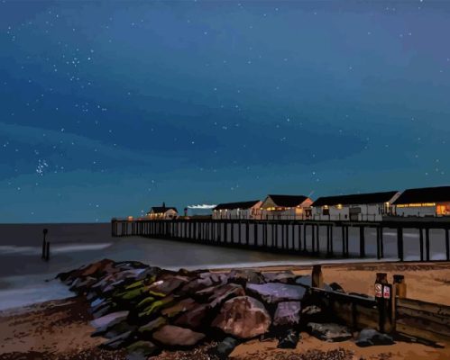 Southwold At Night Paint By Numbers