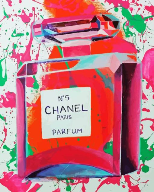 Splatter Chanel Bottle Paint By Numbers