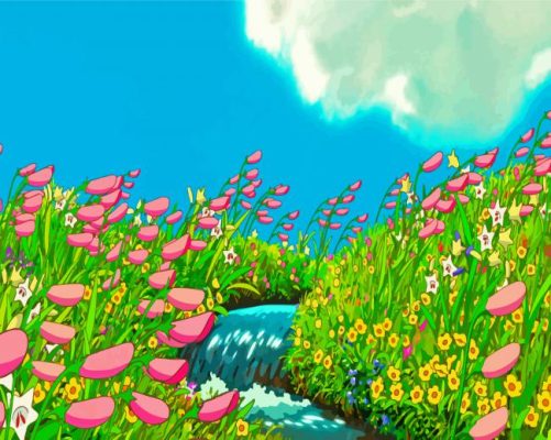 Studio Ghibli Floral Paint By Numbers