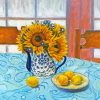 Sunflowers And Lemon Paint By Numbers