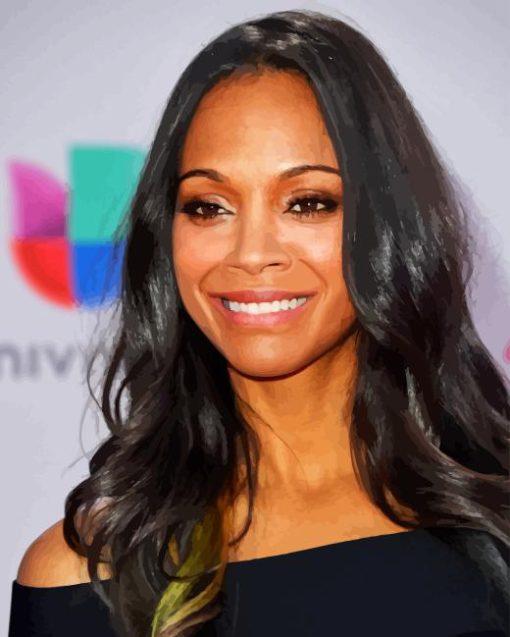 The Actress Zoe Saldana Paint By Numbers