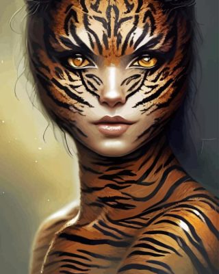 Tiger Woman Paint By Numbers