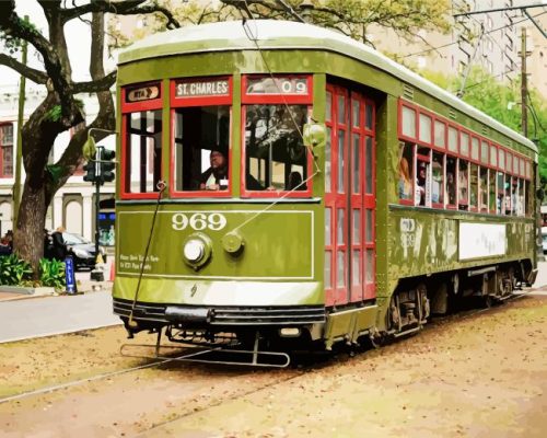 Tram New Orleans Paint By Numbers