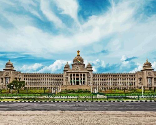 Vidhana Soudha Paint By Numbers