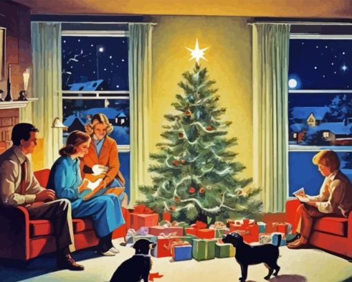 Vintage Christmas Evening Paint By Numbers
