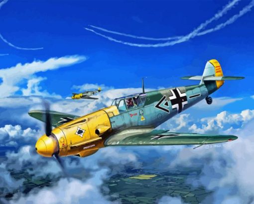 WWII Bf 109 Aircraft Paint By Numbers