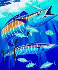 Wahoo Fish Paint By Numbers