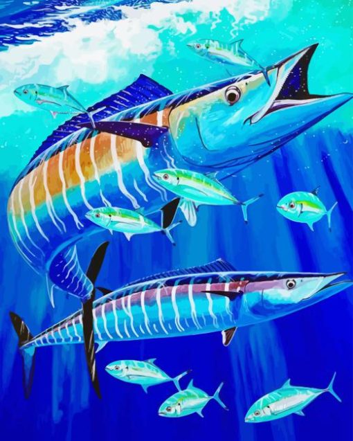 Wahoo Fish Paint By Numbers