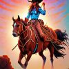 Western Cowgirl Paint By Numbers