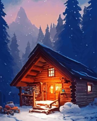 Winter Cottage Paint By Numbers