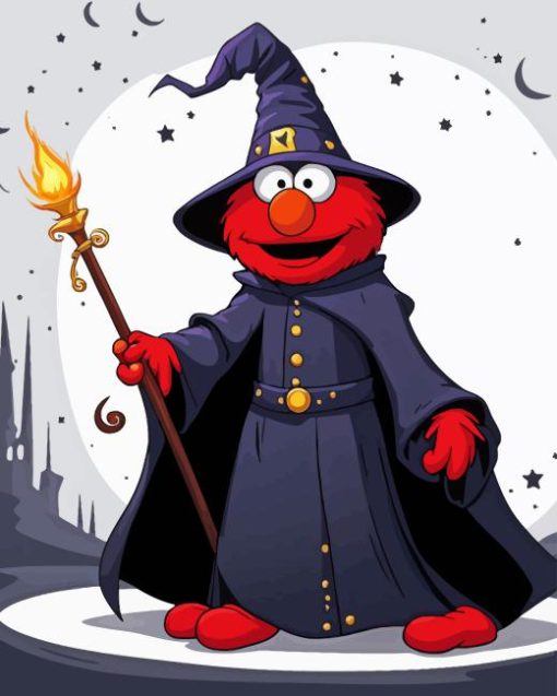 Wizard Elmo Paint By Numbers
