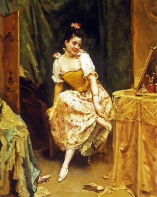 Woman At Dressing Table Paint By Numbers