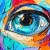 Abstract Colorful Eye Paint By Numbers