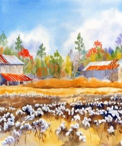 Abstract Cotton Fields Paint By Numbers