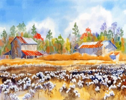 Abstract Cotton Fields Paint By Numbers