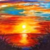 Abstract Sunset Marsh Paint By Numbers
