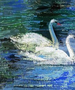 Abstract Swan Couple Paint By Numbers