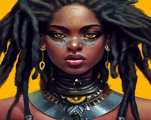 African Warrior Lady Paint By Numbers