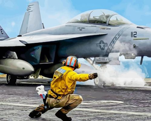 Aircraft Carrier Takeoff Paint By Numbers