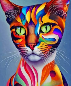 Colorful Cat Paint By Numbers