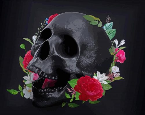 Flower Skulls Paint By Numbers