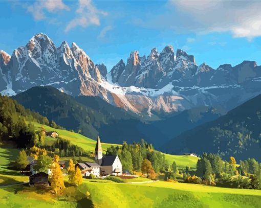 German Alps Paint By Numbers
