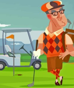 Golf Players Art Paint By Numbers