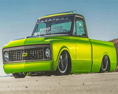 Green Chevy Paint By Numbers