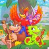 Kazooie And Yooka Paint By Numbers